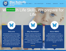 Tablet Screenshot of bluebutterflyms.com